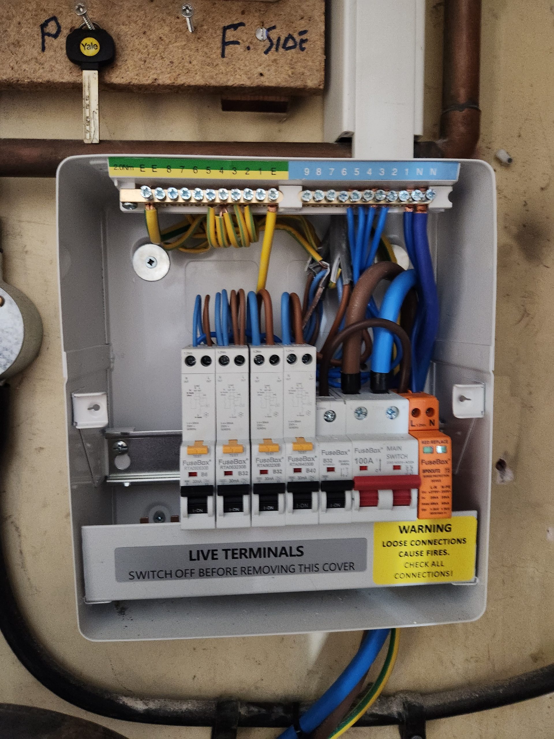 Electrical fusebox install