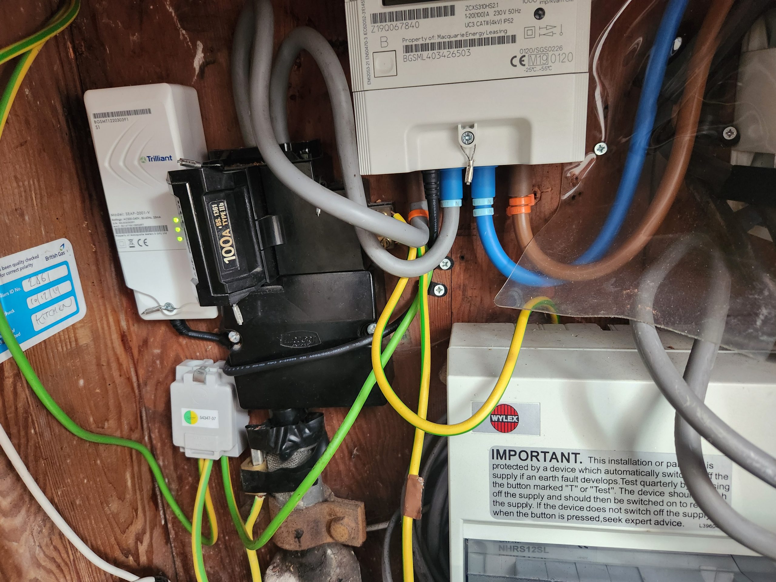 Picture inside an electrical cabinet in Liverpool